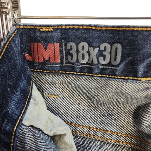 DH3 Men’s Slim Tapered Jeans 38x30 Dark Wash Modern Casual Denim - Picture 5 of 7